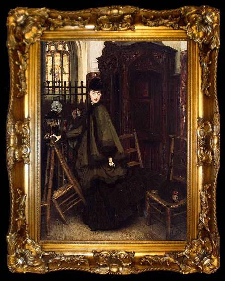 framed  James Tissot In Church, ta009-2